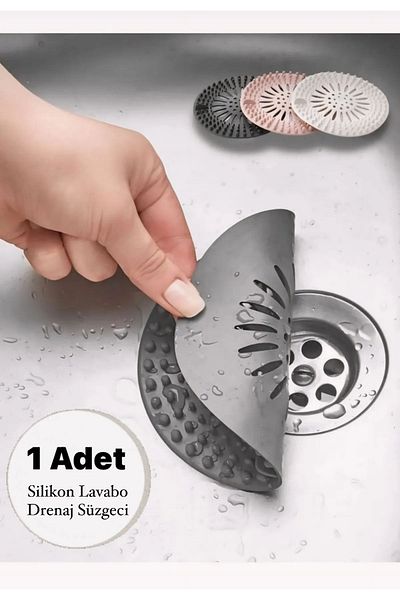 Ecolux ECOLUX Silicone Bathroom Round Sink and Bathtub Plug with Strainer