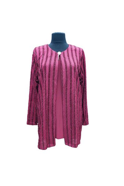 YASEŞA BUTİK Mother Women's Young Plus Size Claret Red Evening Dress Glitter Skirt Over Double Set
