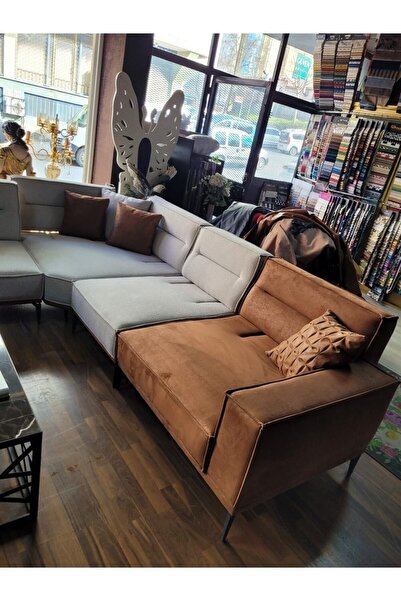 3A Mobilya Mekanizmalı Keten Cool L Kanepe