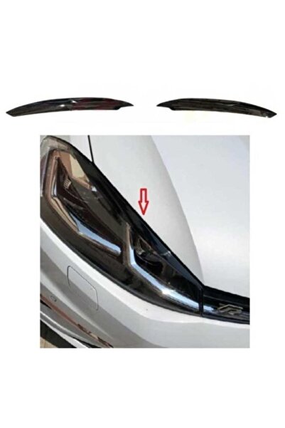 YıldızTuning Vw Golf 7 7.5 Far Kaşı Piano Black Renk 2013-2020