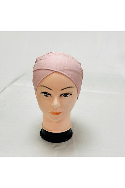 AWAM SILK Closed Top Cross Lace Hijab Combed Cotton Bonnet