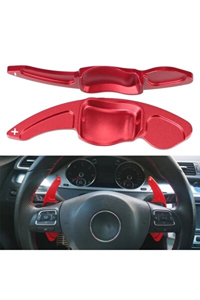 YıldızTuning Scirocco 2009-2014 Uyumlu F1 Paddle Shifter Kulakçık Kırmızı Ren...