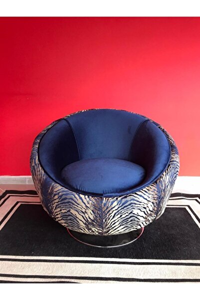 3A Mobilya Design Mavi Dönerli Berjer