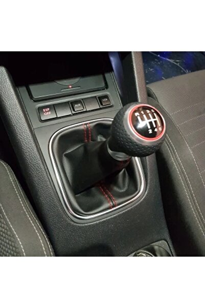 YıldızTuning مقبض ناقل الحركة اليدوي باللون الأحمر لعام 2009-2012 Golf 6