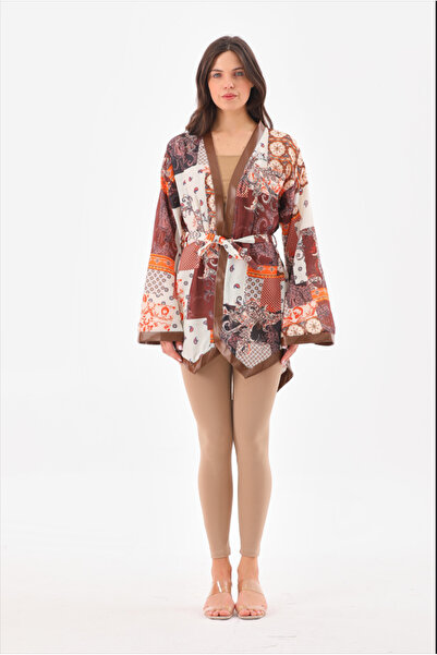 marecaldo Yazlık Kadın Giyim Modası Avangart Kimono Modeli Eleganza Motif Desen