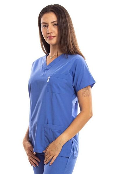 Simirna Üniforma Surgical Doctor Nurse Scrubs Parliament Blue Jersey Single Top