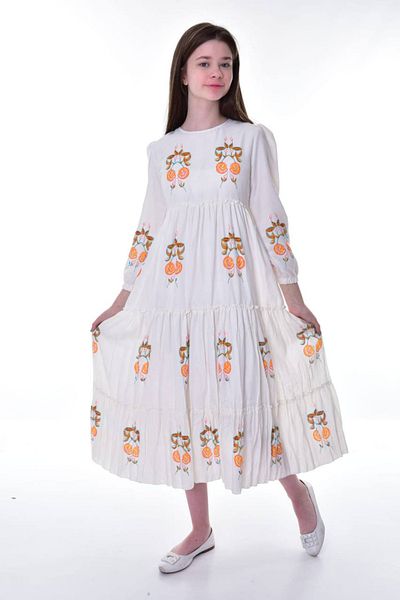 Asortik Kids Long Linen Dress - Girl, Cotton