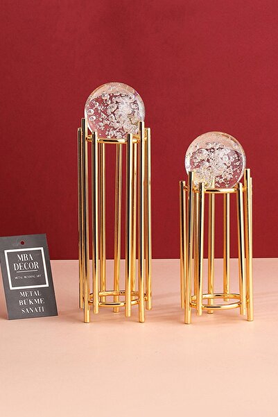 mba decor metal bending art Ikili Gold Dekoratif Obje Dekorasyon Ofis Konsol ...