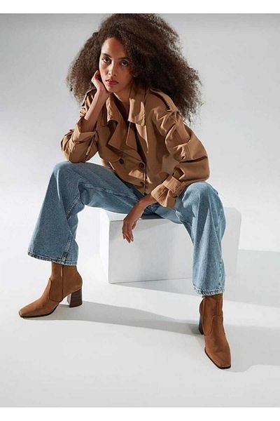 Trn JNS Παντελόνι Chester Denim Palazzo - Mid Blue, Snow Wash Lycra, Super High Waist, Loose Leg