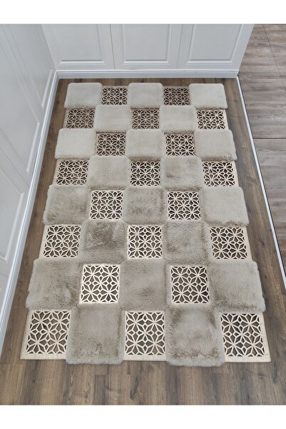 Diavira Home DAMA LAZER KESİM DERİ PELUŞ HALI