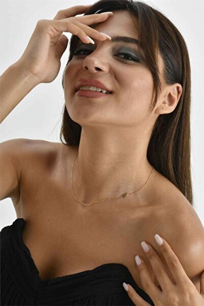 Minamis Silver 925 Ayar Gümüş E Harfi Bayan Köprücük Kolye