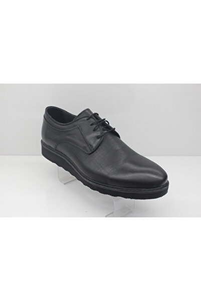 Tardelli 443899 Siyah Deri Ortopedik Taban Erkek Ayakkabı