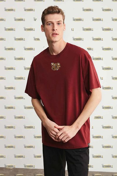 aynewmoda Тениска с овърсайз принт и страшна мечка
