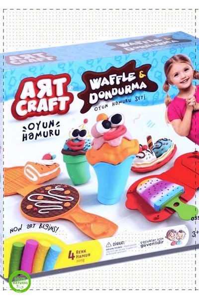 OMZ 1 Piece Waffle and Ice Cream Play Dough Set - Educational Girl Boy Toys