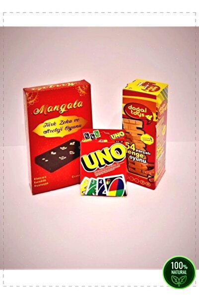 OMZ ألعاب طبيعية Jenga-Uno-Mangala لعبة تعليمية للفتيات والفتيان