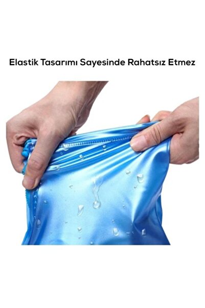 MUJGAN Silikon Yağmur Koruyucu Ayakkabı Kılıfı Kaymaz Su Kir Geçirmez Beyaz M