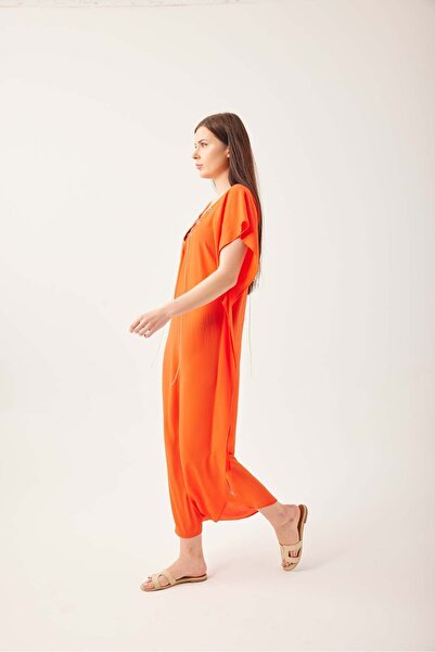 MY NEFTİ Orange Pareo - Chain Detailed