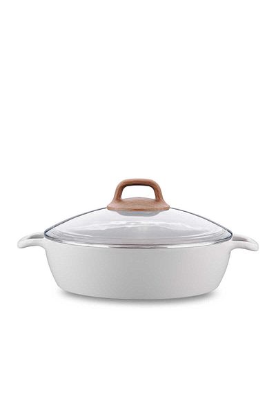 KORKMAZ Gusto Ceramic Short Pot - 26x7 Model