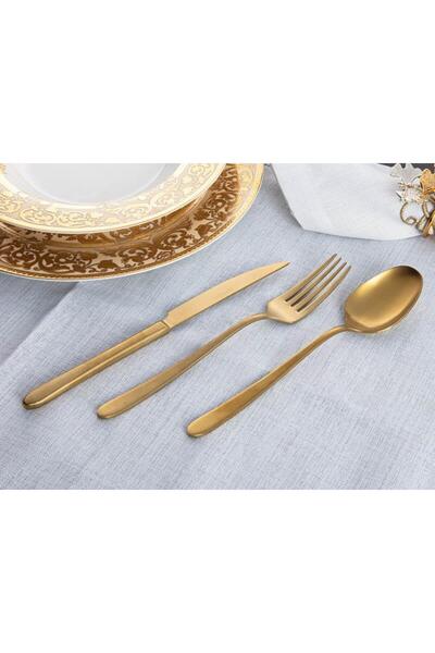 ROY KING Royking Vizyon 36 Parça Mat Gold Çatal Kaşık Takımı RSK 006