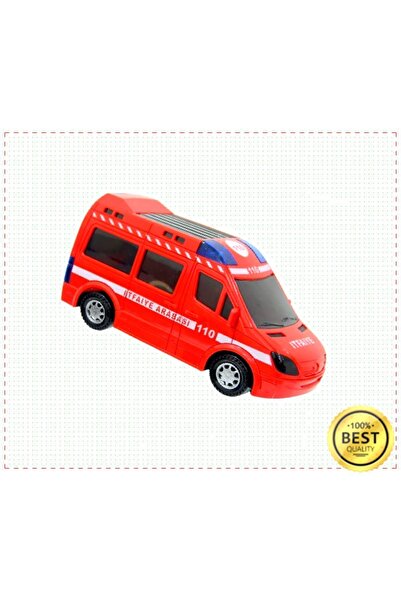 OMZ Işıklı Sesli Pilli Itfaiye Arabası Kız Erkek Cocuk Oyuncak Egitici Oyuncak Montessori Oyuncaklar