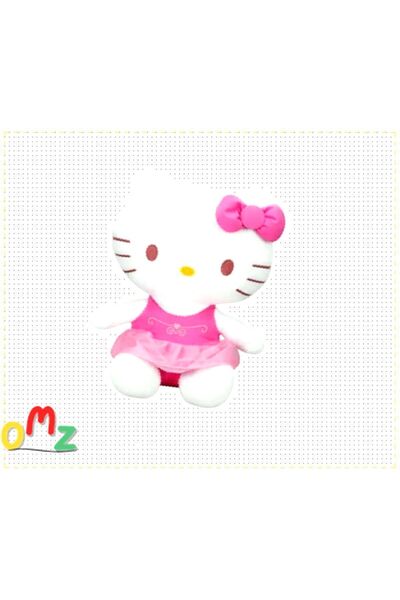 OMZ Oyuncak Hello Kitty Fiyonklu Peluş 36cm Pembe Kız Erkek Oyuncakları Cocuk...