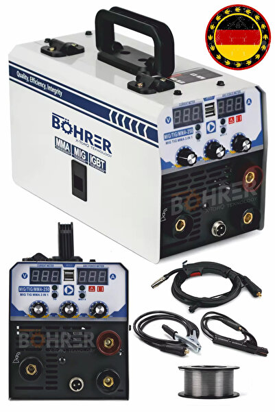 HEİLBER BÖHRER MIG-MMA-TİG 3 Ü BİR ARADA TAŞINABİLİR MİG-4200 İNVERTER KAYNAK...