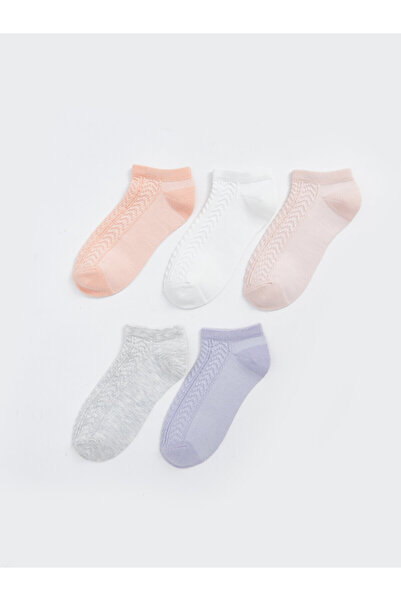 LC Waikiki Ciorapi ghetuțe pentru femei LCW Self Pattern, pachet de 5