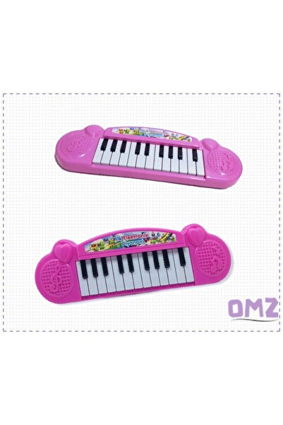 OMZ 22 Tuşlu Çocuk Müzik Oyuncak Org Piyano Pembe Erkek Cocuk Montessori Geli...