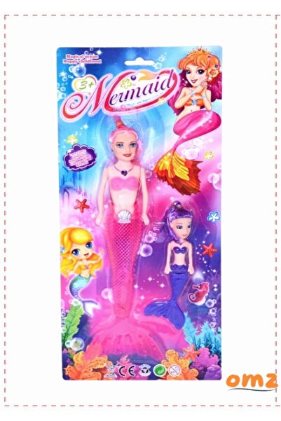 OMZ Işıklı Deniz Kızı Bebek Ikili Set Kız Oyuncakları Erkek Cocuk Egitici Mon...