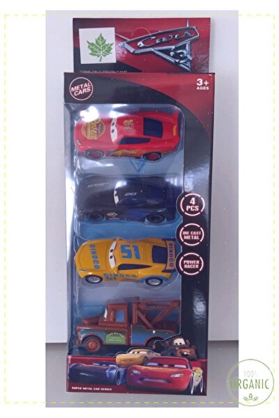 OMZ Cars 4lü Metal Arabalar Şimşek Mcqueen Jackson Storm Cruz Ramirez Çekici ...