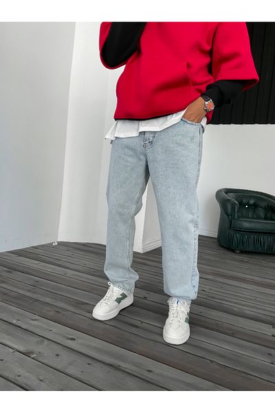 Z1MAN Baggy Cut Blue Trousers