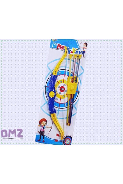 OMZ Kartela'da Ok Yay Seti Okçuluk Oyuncağı Spor Kız Cocuk Erkek Cocuk Oyunca...