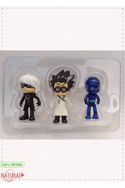 OMZ Pijamaskeliler 3 Lü Figür Oyuncak Romeo Gece Ninjası Ay Kızı Pjmask Y058 Kız Cocuk Erkek Cocuk Oyun