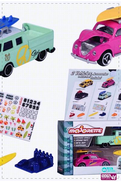 OMZ Majorette 2 Pack - Volkswagen The Originals Girls Boys Cars Educational Toys
