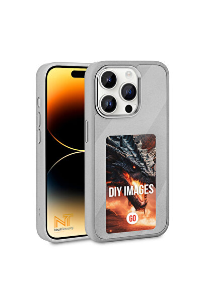 Nezih Case Apple iPhone 15 Pro Uyumlu Ekranı Yansıtan Akıllı NFC Kapak Kılıf