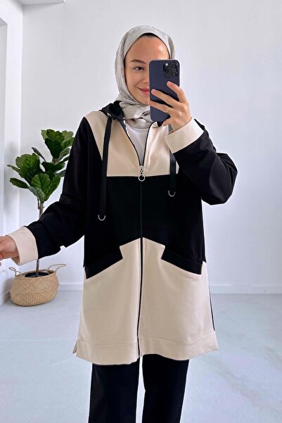 Ka Hijab Black Hooded Hijab Set of 2 - Two Thread Block Pattern