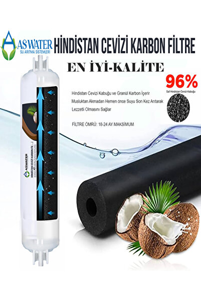 As Water TÜM SU ARITMA CİHAZLARI İÇİN  POST KARBON COCONUT TATLANDIRICI FİLTRE