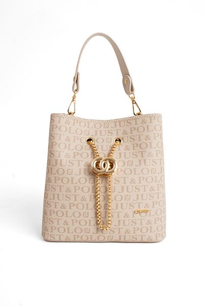 Just Polo Long Strap 3 Compartment Monogram Printed Women's Hand and Shoulder Bag - PBU5602