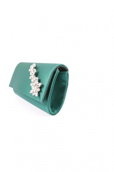 DGN Green Satin Women's Evening Dress Clutch Bag 51063152
