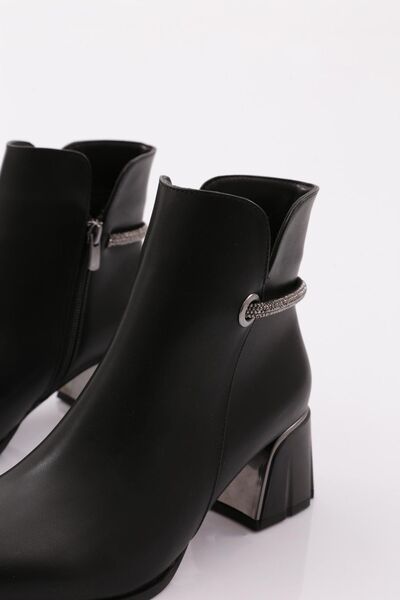 DGN Kadın Topuklu Bot Siyah 5123564