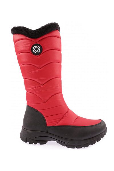 DGN 2052 Model Red Women's Furry Zippered Boots