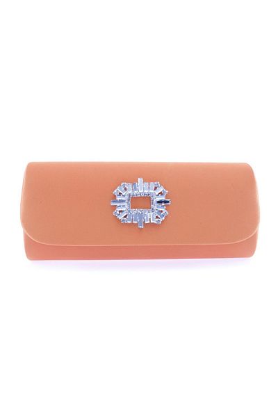 DGN Orange Satin Evening Dress Clutch Bag - 65883152
