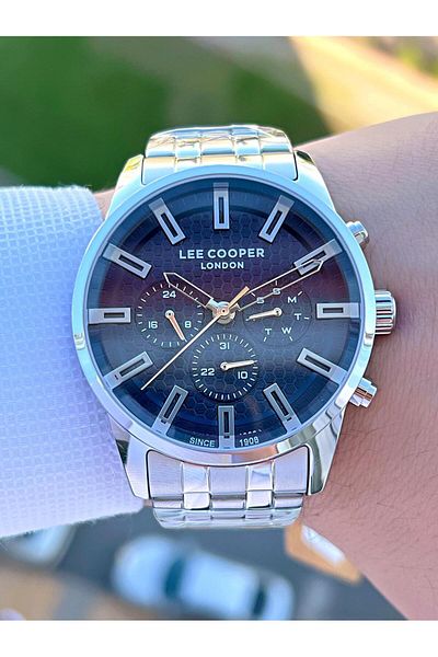 Lee Cooper 5 Atm Water Resistant Men's Wrist Watch - Steel Cord, Internal Functions Active ELC07879.390