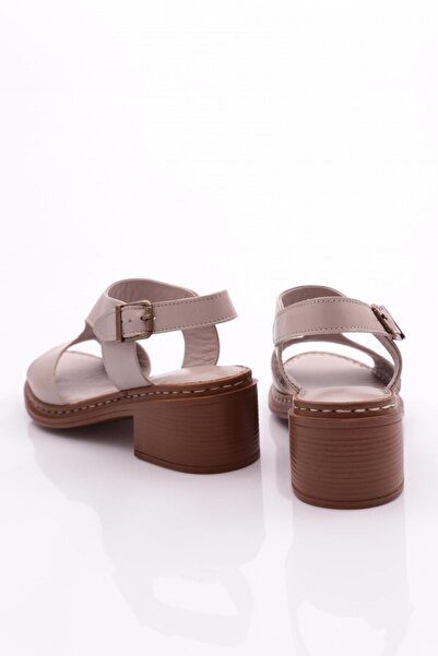 DGN Women's Open Sides Sandals Silver Tan Genuine Leather 41435109