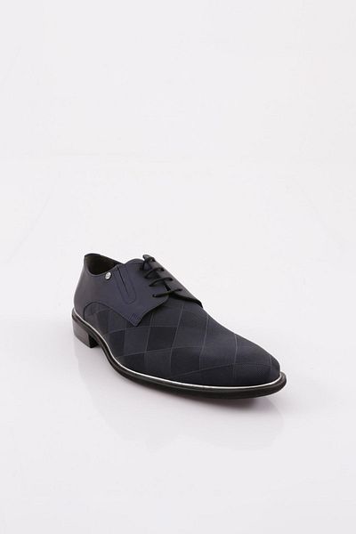 DGN Ανδρικά παπούτσια Oxford - Navy Blue, Γνήσιο δέρμα, Σόλα Neolite, 365526102