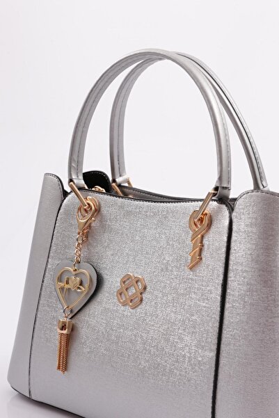 DGN Γυναικεία τσάντα ώμου και χεριού Model Silver Taycan 3267