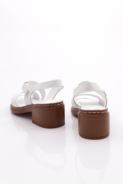 DGN Γυναικεία σανδάλια White Tan Γνήσιο Δέρμα - Δέσιμο στην πλάτη 41235109