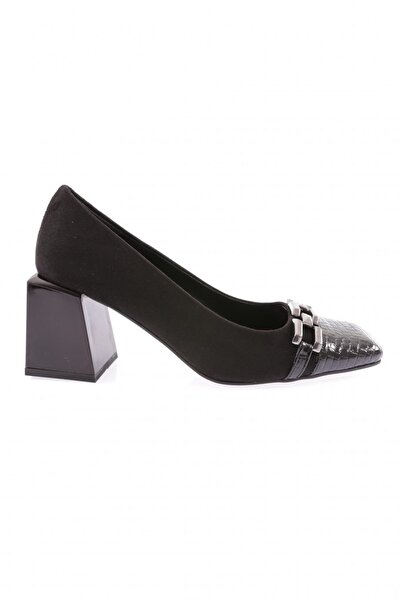 DGN Black Suede Frame Heeled Women's Shoes - Accessories 218322621