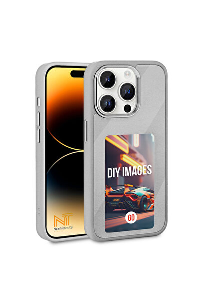 Nezih Case Apple iPhone 15 Pro Max Kılıf Ekranı Yansıtan  Akıllı NFC Kapak Kılıf