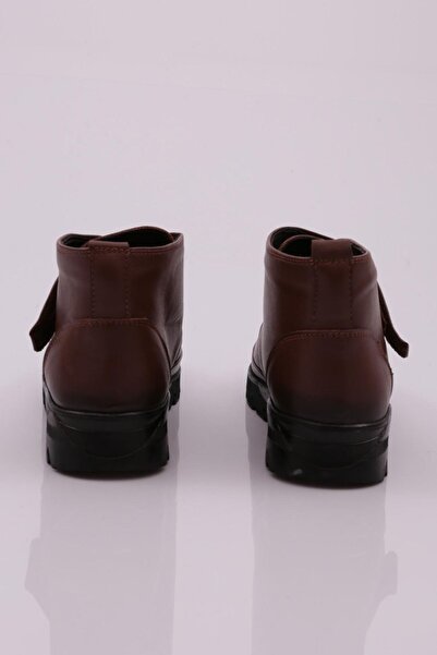 DGN Kadın Cırt Detaylı Bot Kahve Kroko Hakiki Deri 21677103